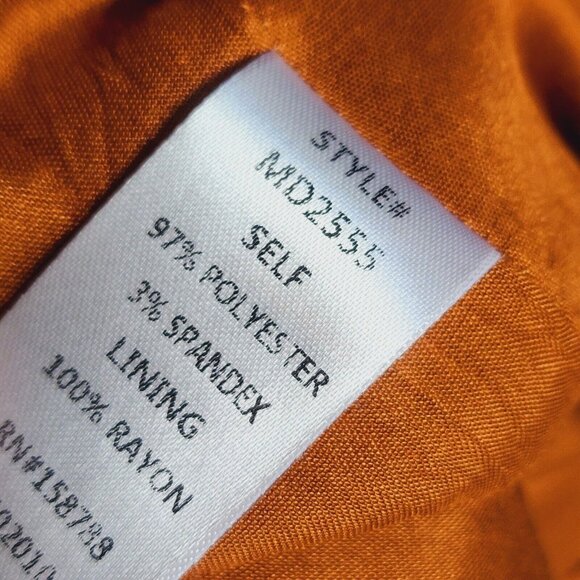 Mable Dress Womens Size S Small Solid All Brown Collared Long Sleeve Open Front - Picture 7 of 7